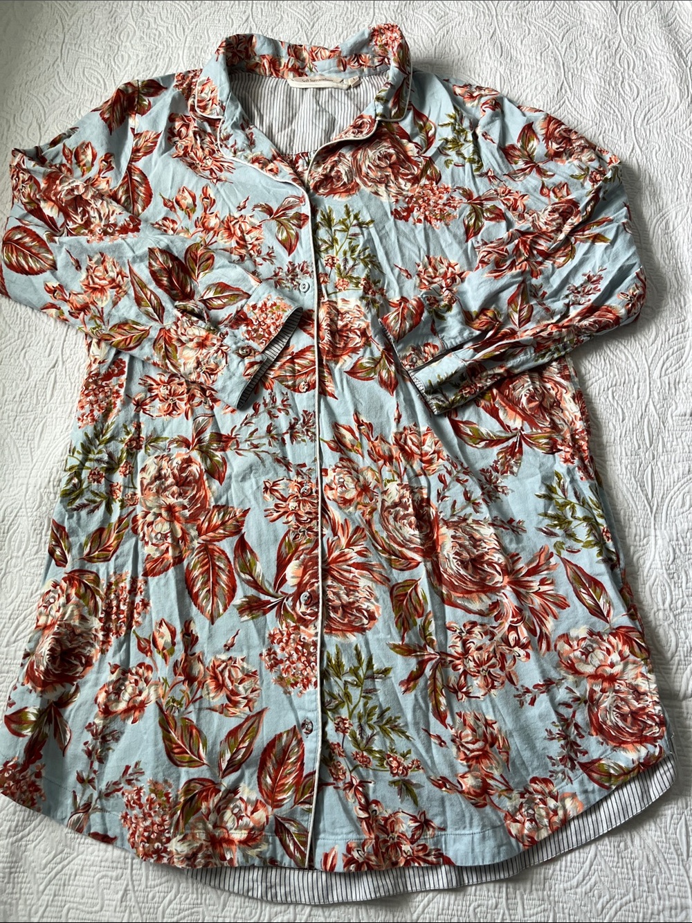 Ladies Soft Surroundings night shirt gown size Large